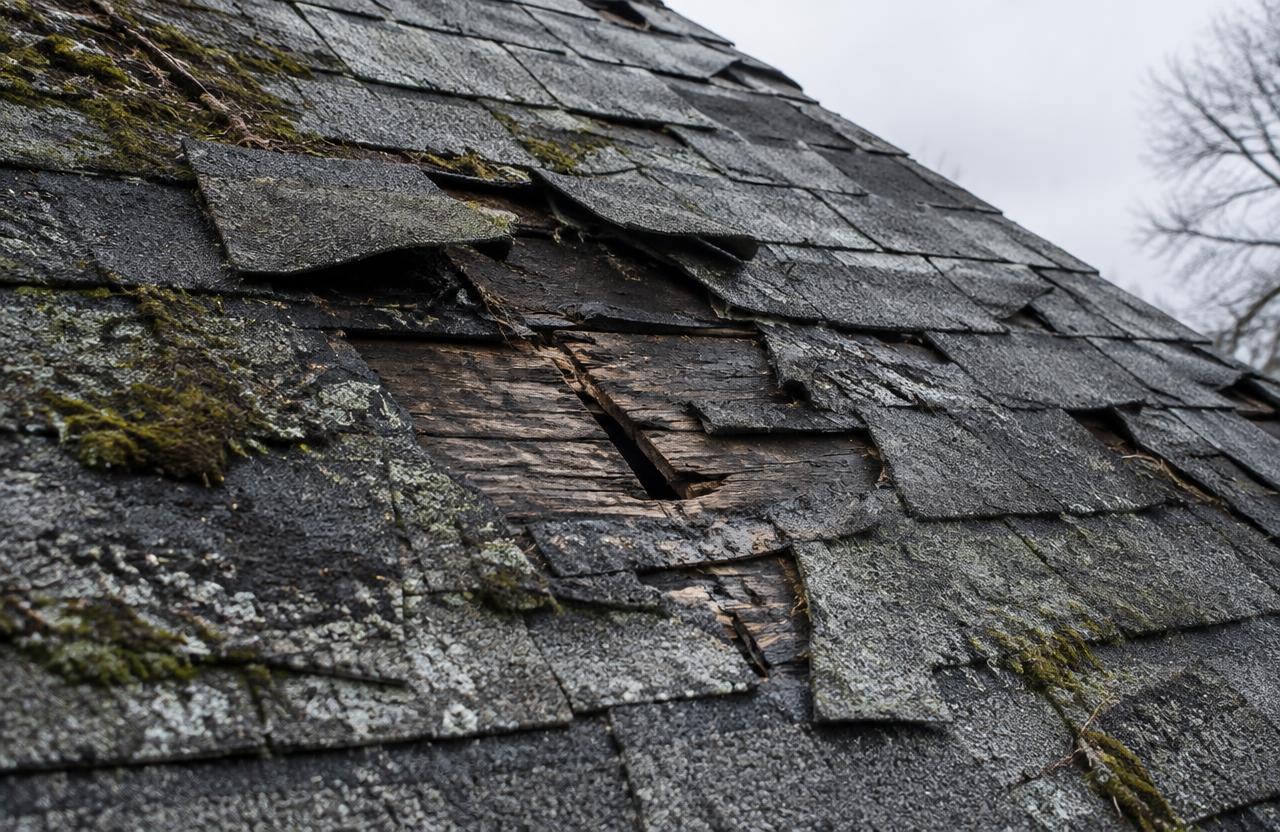 Before damaged roof
